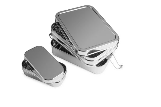Brotzeit Lunsjboks: 3 i 1 matboks i rustfritt stål.