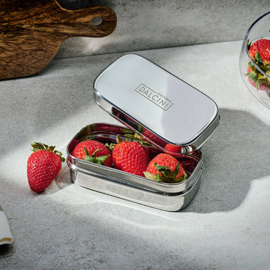 Liten snackboks i rustfritt stål