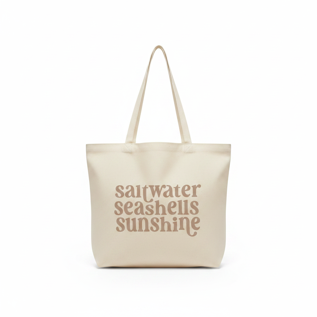 Saltwater Seashells Sunshine Tote Bag