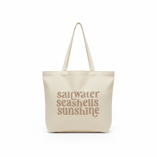 Saltwater Seashells Sunshine Tote Bag