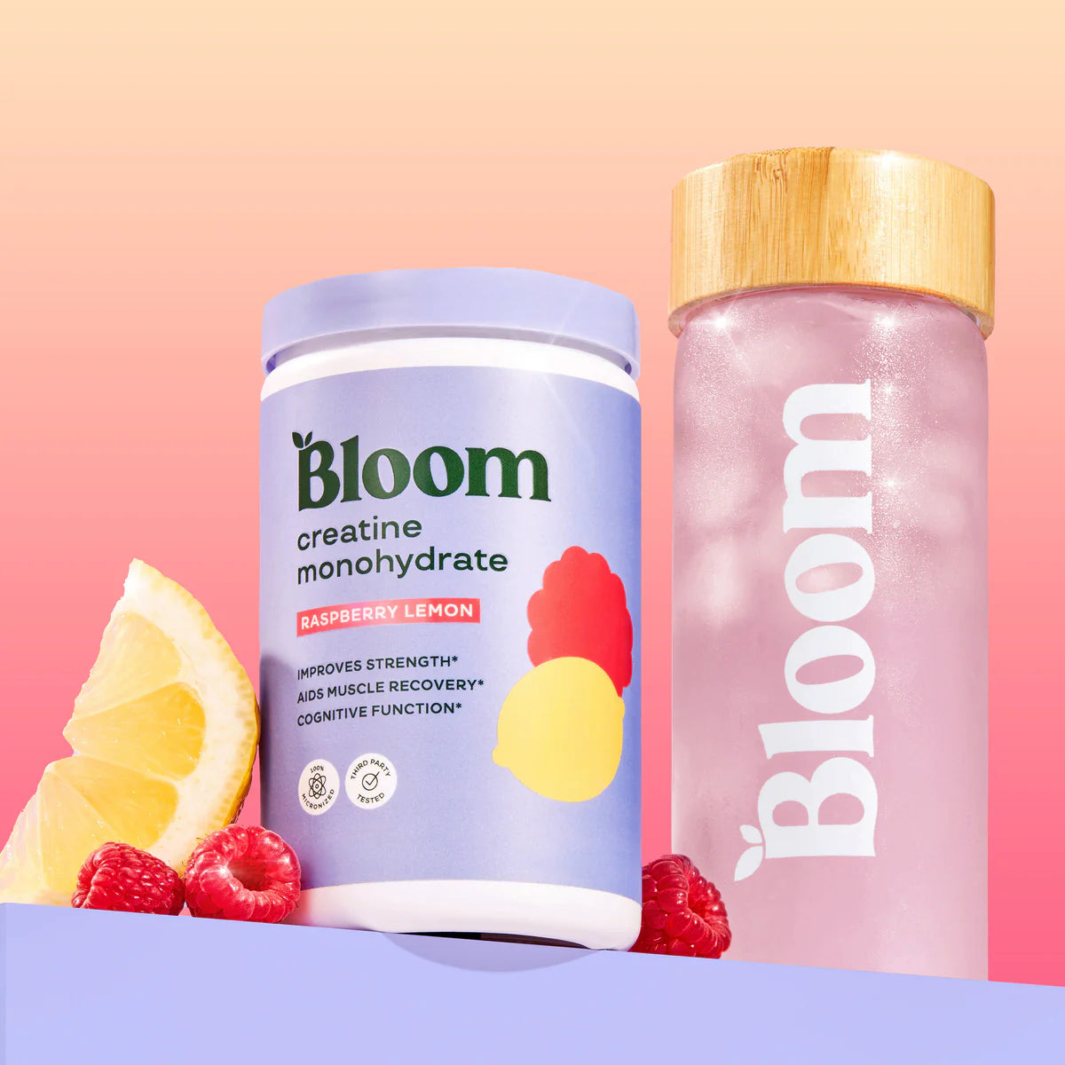 Bloom Kreatin Monohydrat Bringebær/Sitron